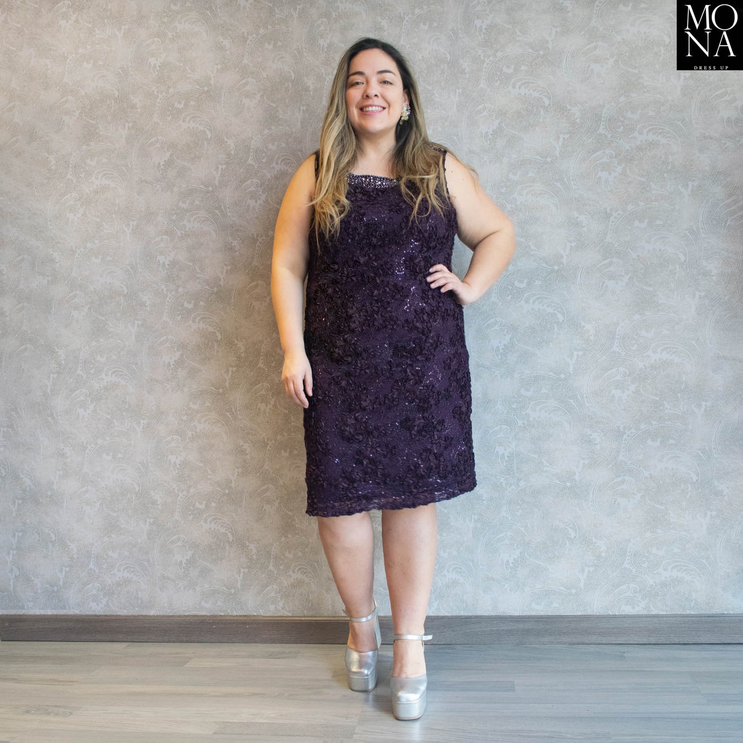 VESTIDO CORTO ABIGAIL MORADO