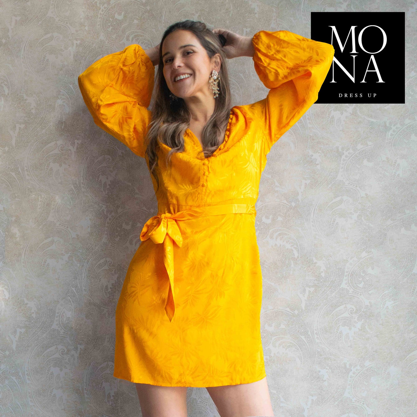 VESTIDO CORTO MACARENA AMARILLO