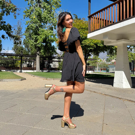 VESTIDO CORTO AGUSTINA NEGRO