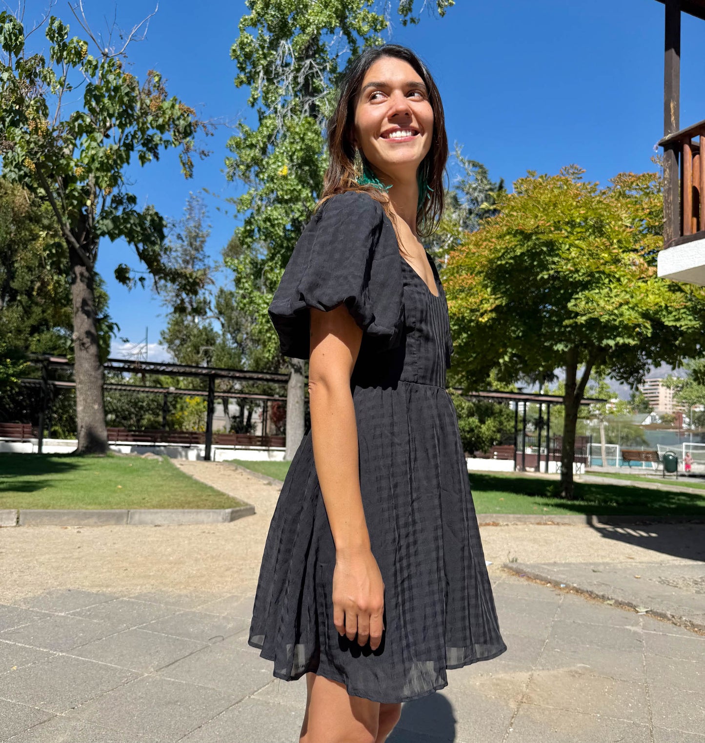 VESTIDO CORTO AGUSTINA NEGRO