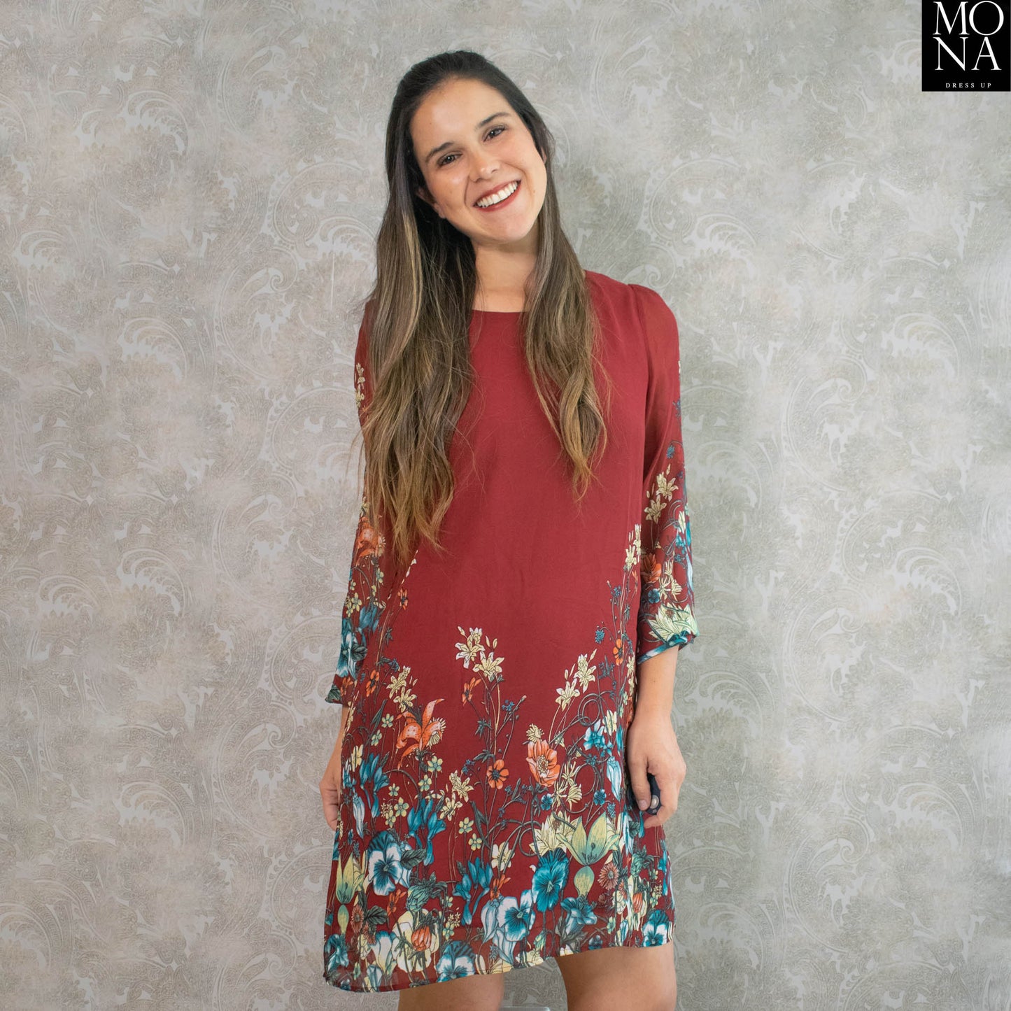 VESTIDO CORTO CLARISA BURDEO