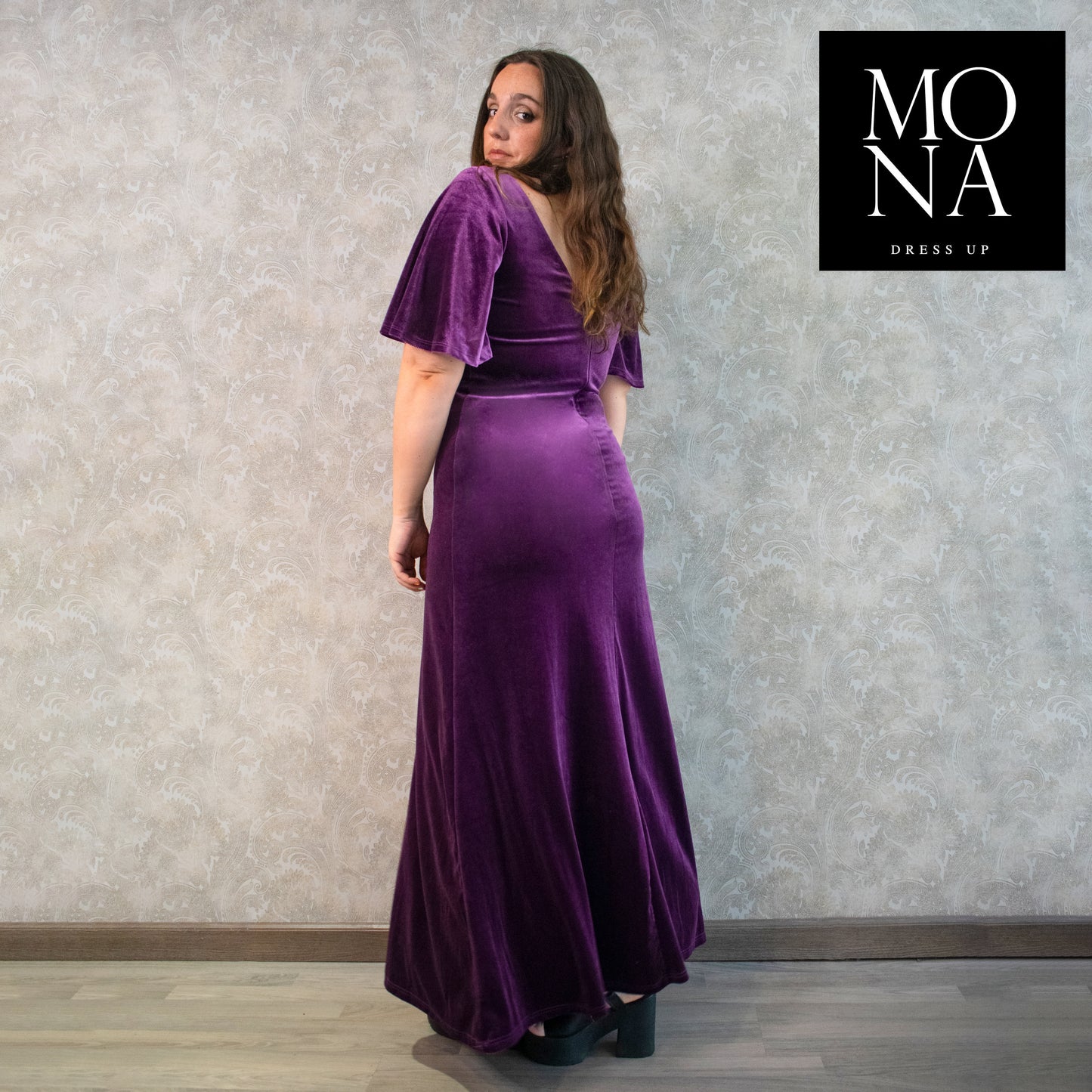 VESTIDO LARGO GIANNINA MORADO