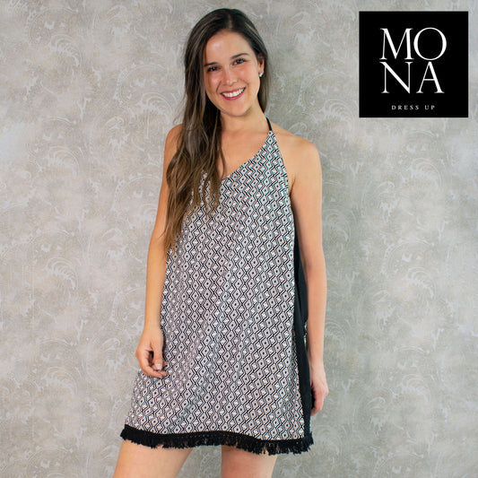 VESTIDO CORTO MARICEL GRIS